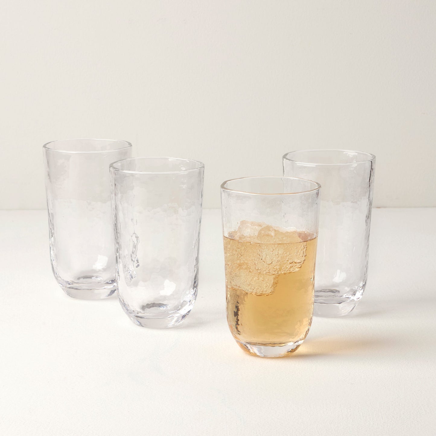 Homespun Clear Tall Tumbler - Set Of 4