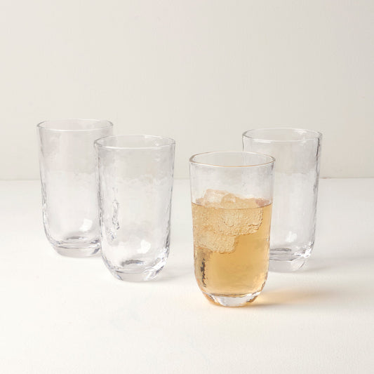 Homespun Clear Tall Tumbler - Set Of 4