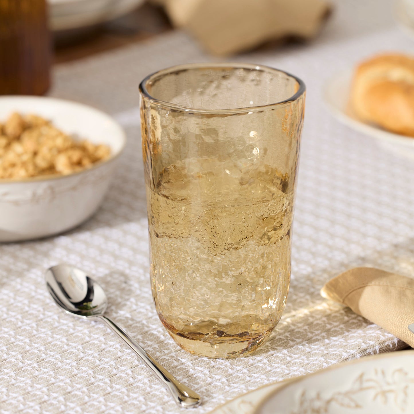 Homespun Amber Tall Tumbler - Set Of 4