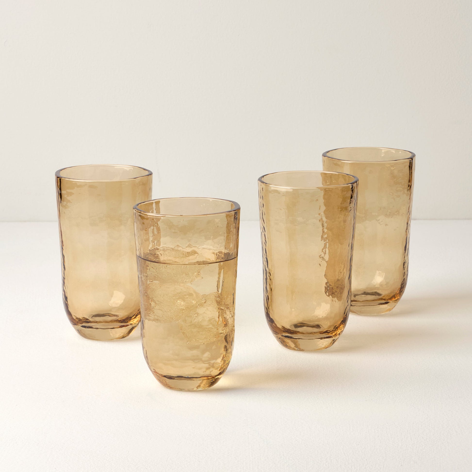 Homespun Amber Tall Tumbler - Set Of 4