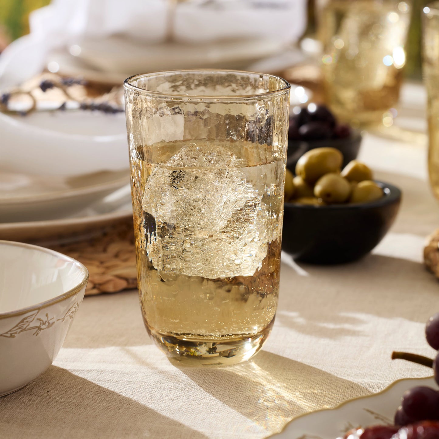 Homespun Amber Tall Tumbler - Set Of 4