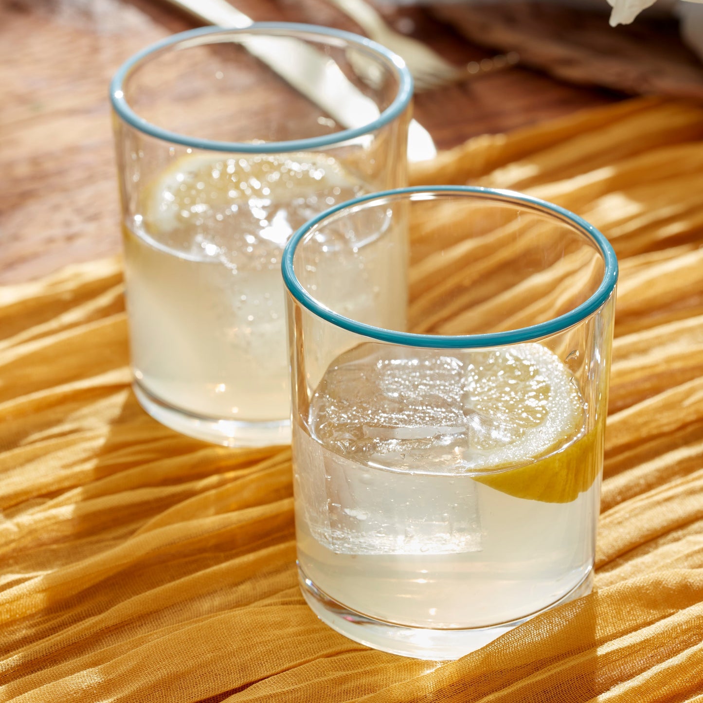 24 Seven Turquoise Medium Tumblers, Set of 6