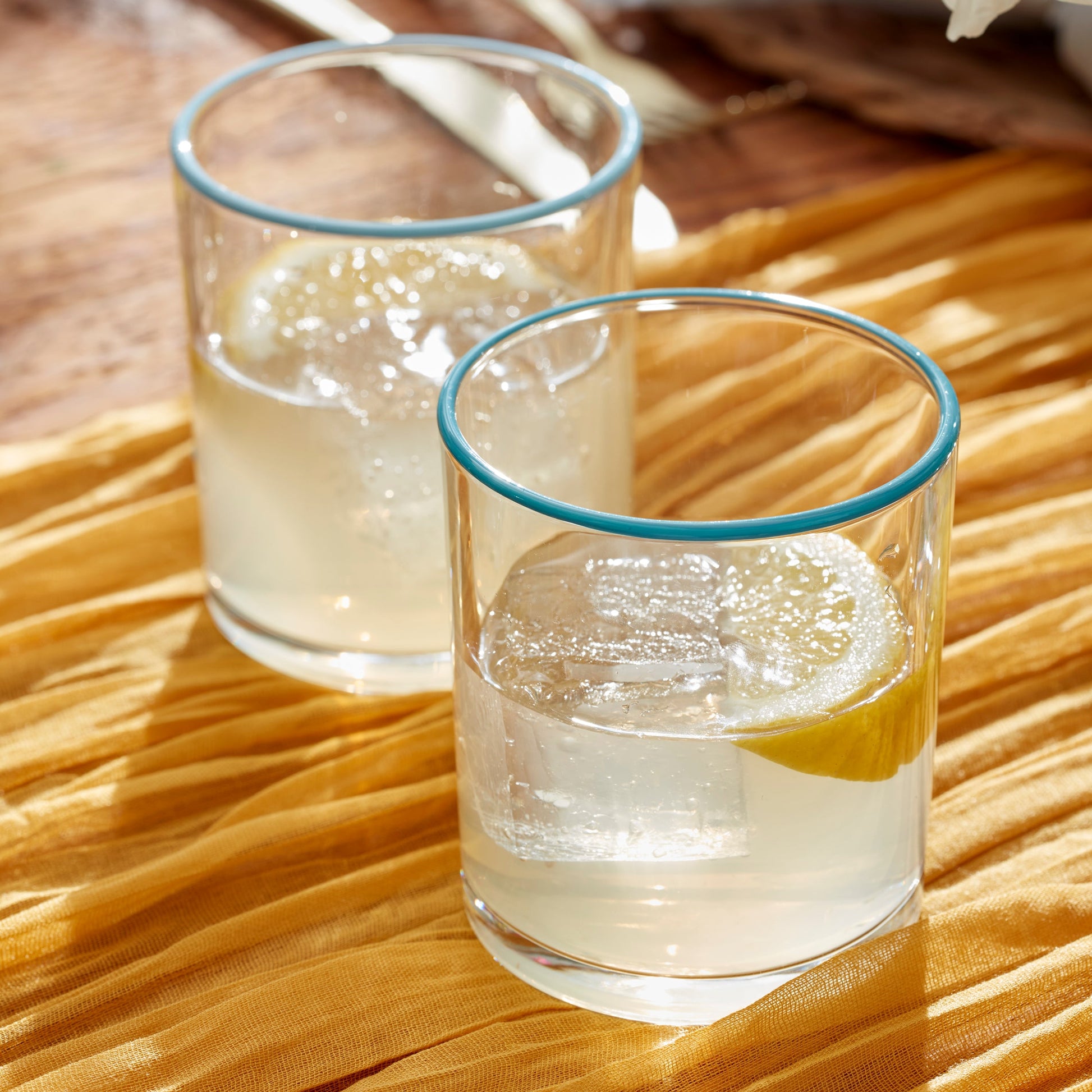 24 Seven Turquoise Medium Tumblers, Set of 6