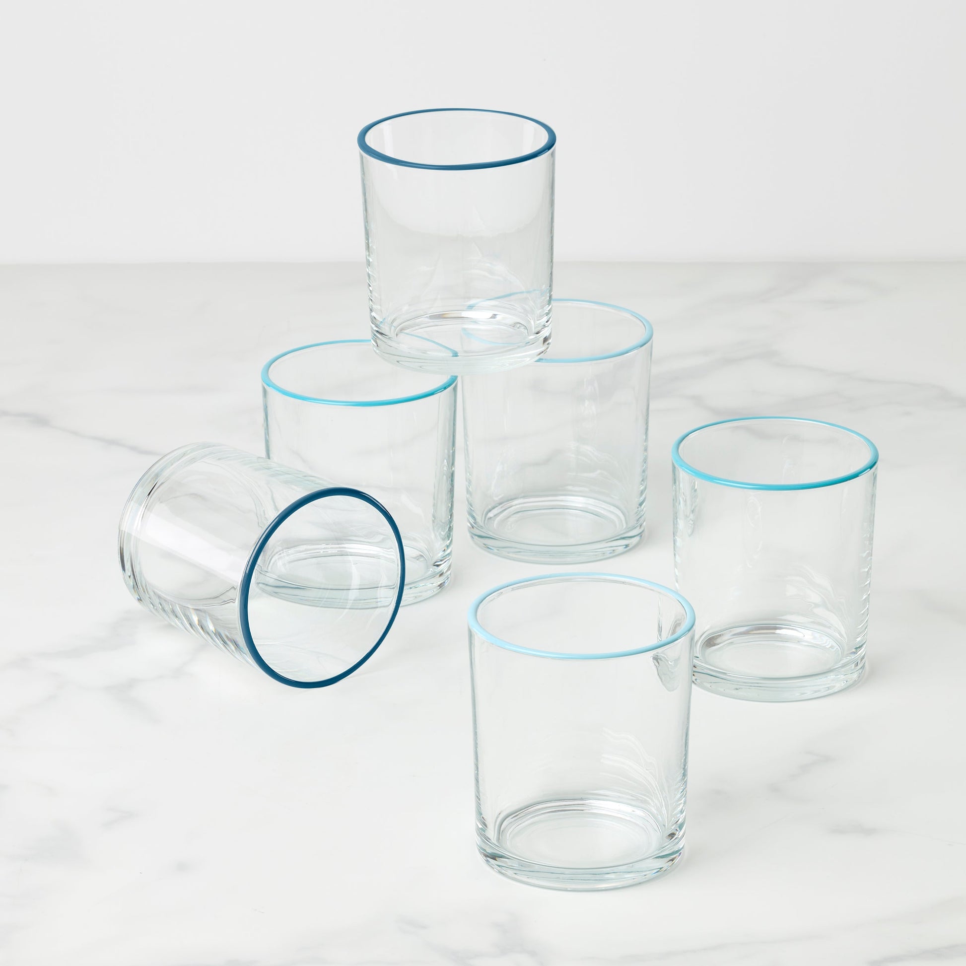 24 Seven Turquoise Medium Tumblers, Set of 6