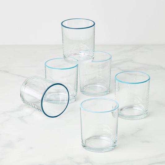 24 Seven Turquoise Medium Tumblers, Set of 6