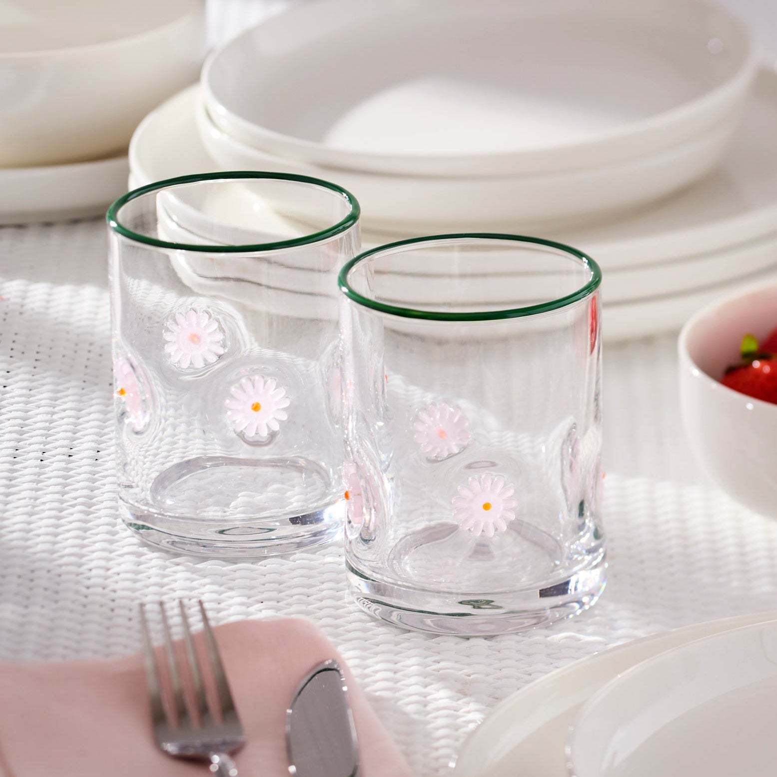 24 Seven Flower Tumbler, Set of 2