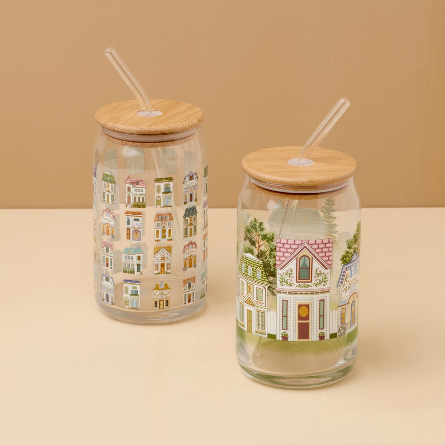 Lenox Spice Village Can Cooler Glasses, Set of 2