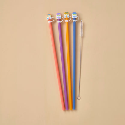 Lenox Spice Village House Caps & Straws, Set of 4