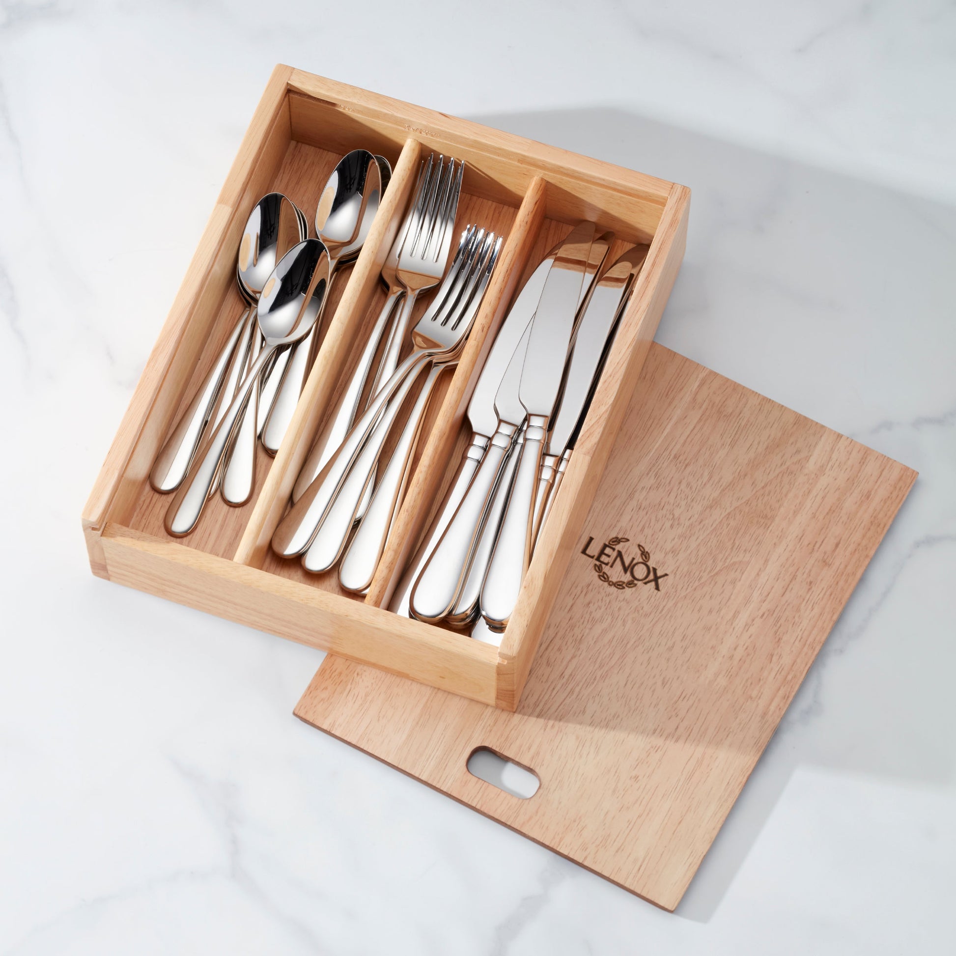 Studio 1414 Mirror 24 Piece Flatware Set with Caddy