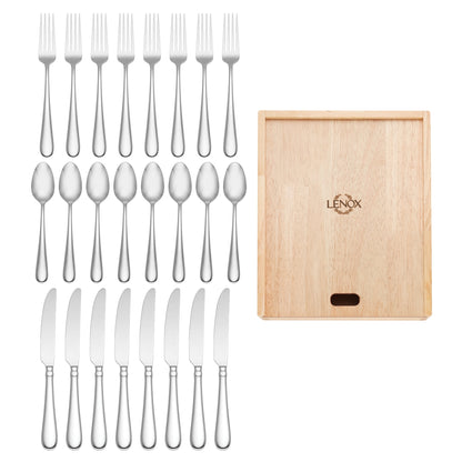 Studio 1414 Mirror 24 Piece Flatware Set with Caddy