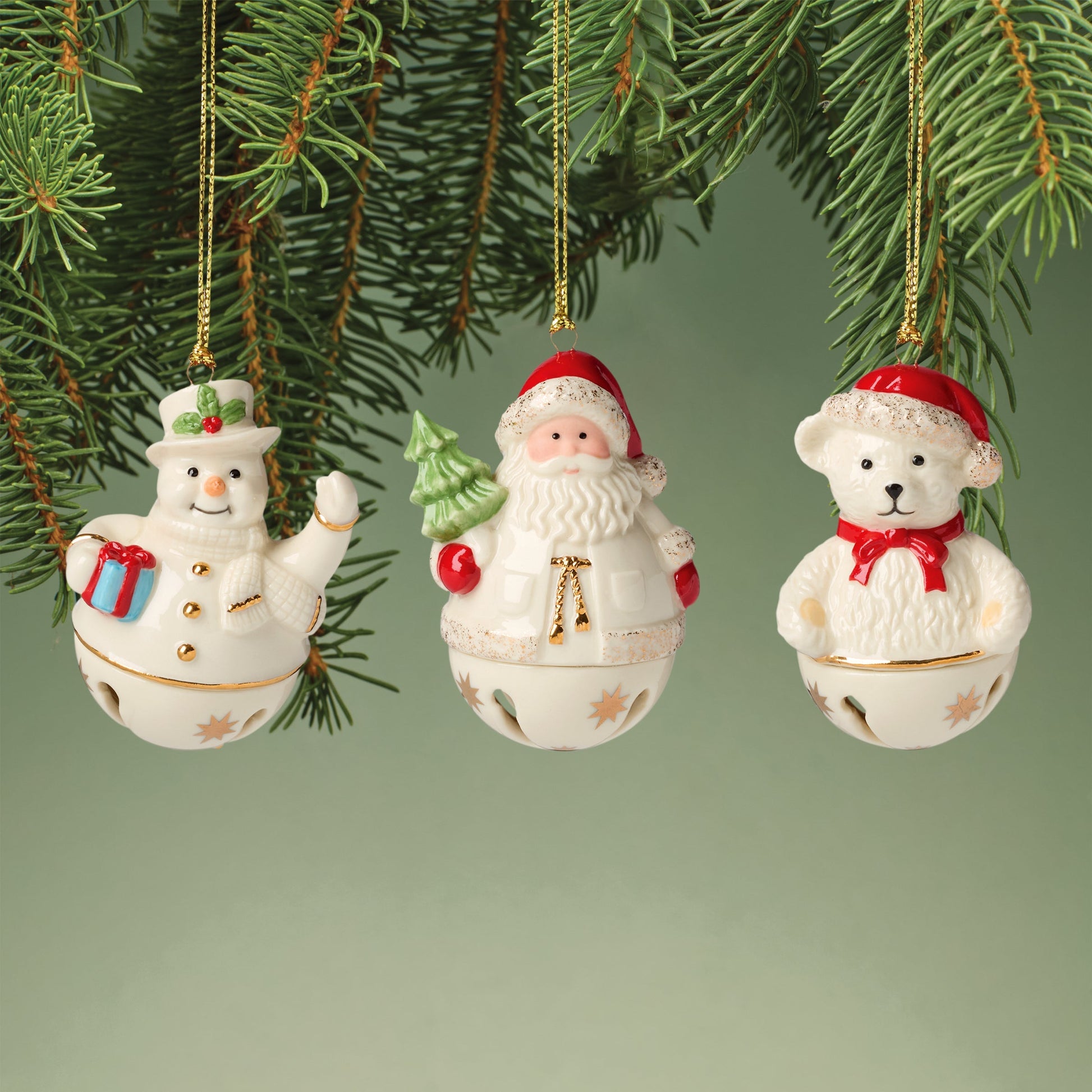 Jingle Bells 3-Piece Ornament Set
