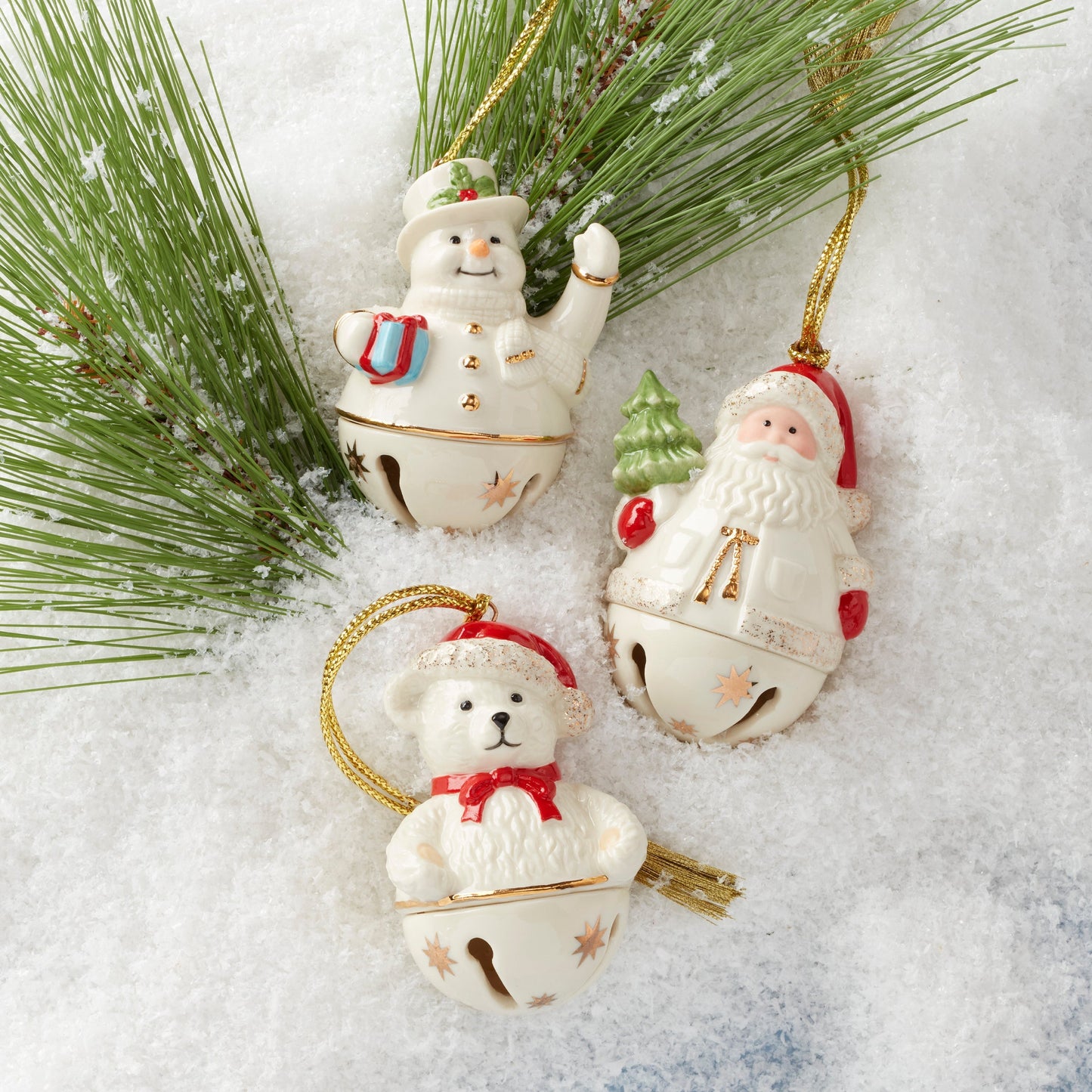Jingle Bells 3-Piece Ornament Set