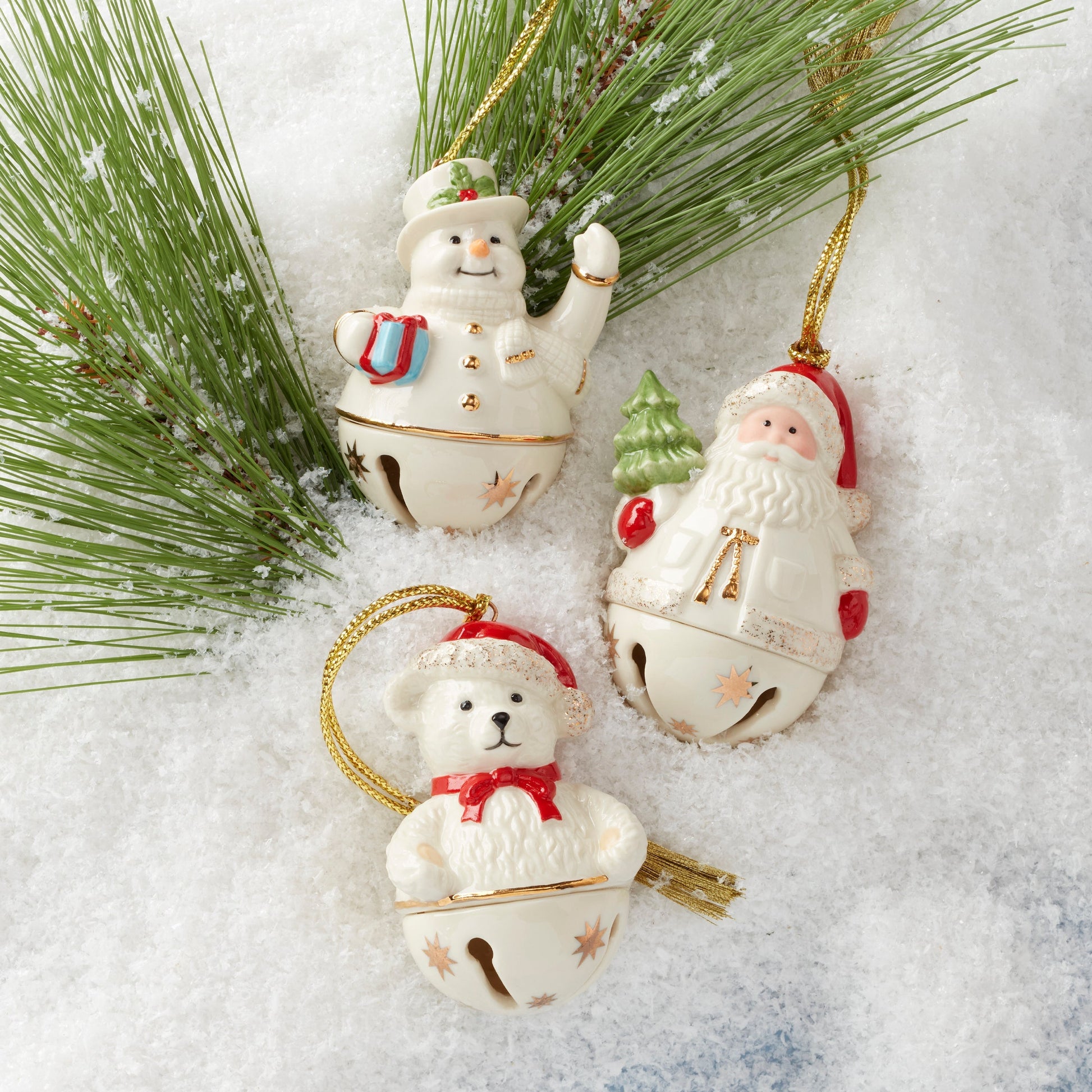 Jingle Bells 3-Piece Ornament Set