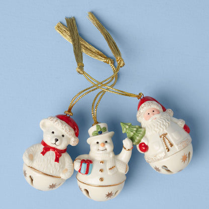 Jingle Bells 3-Piece Ornament Set