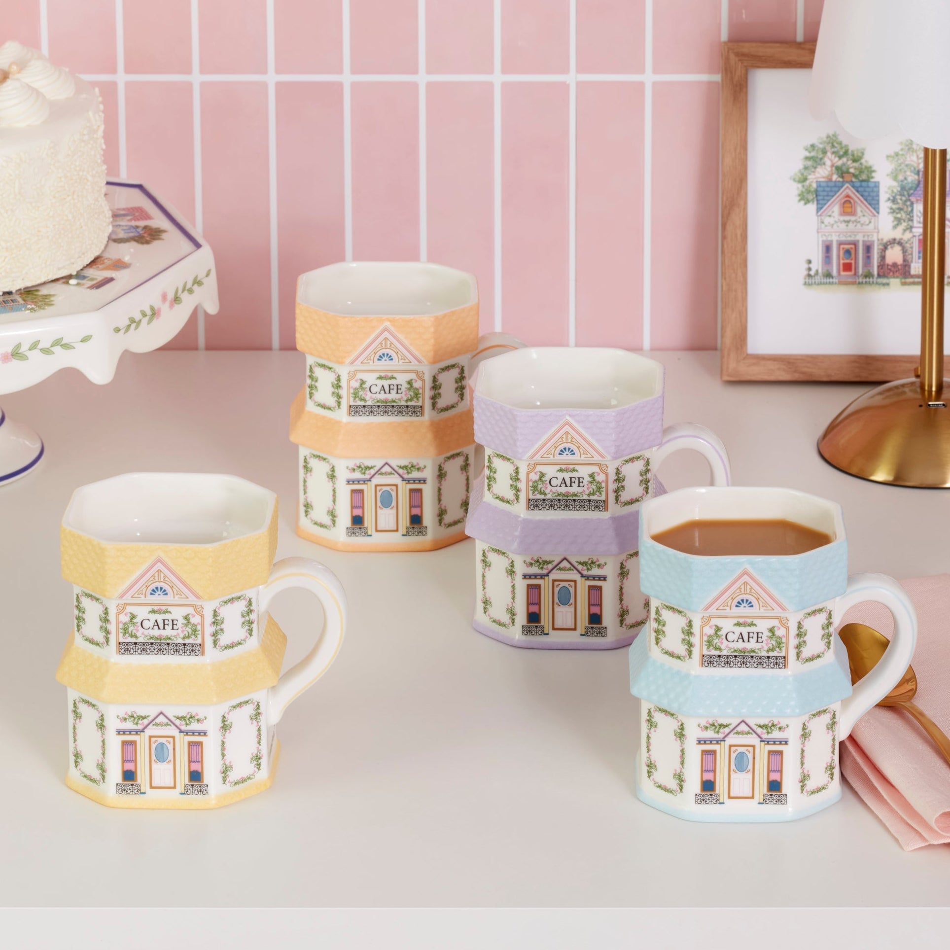 Lenox Spice Village Mugs, Set of 4