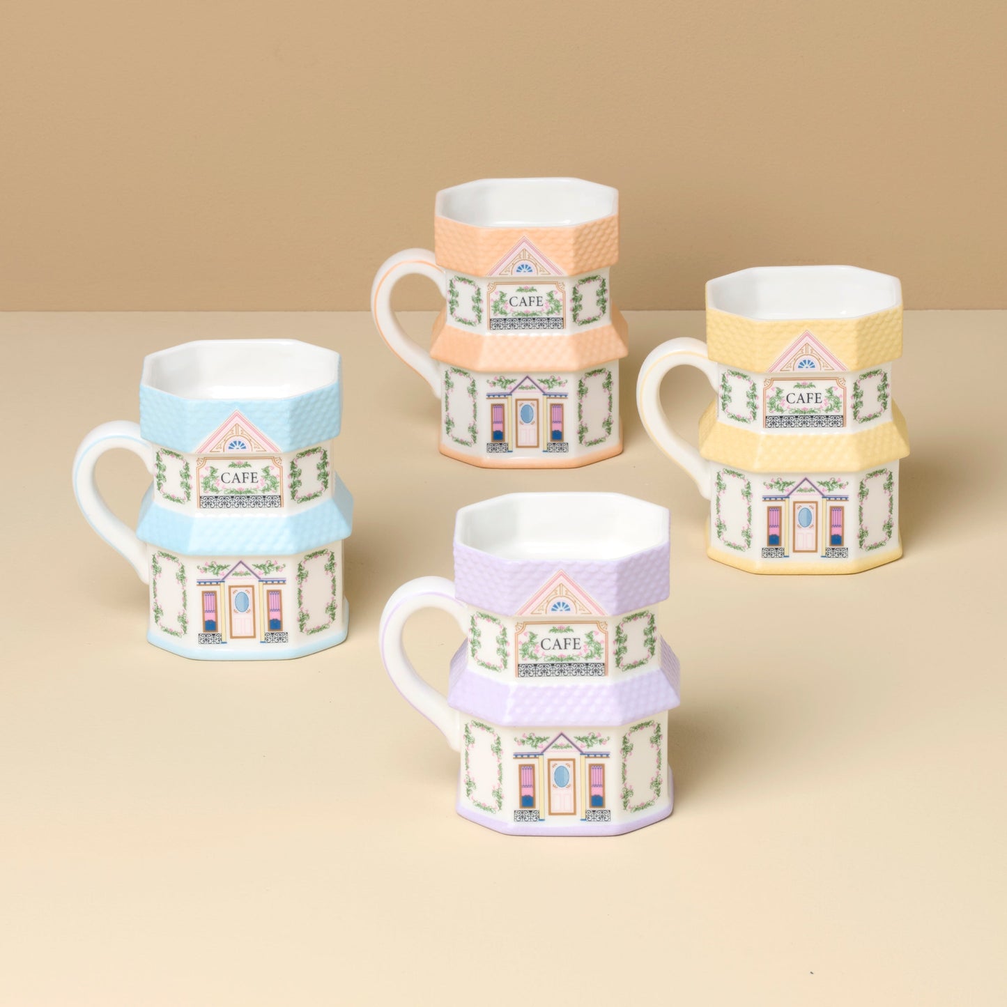Lenox Spice Village Mugs, Set of 4