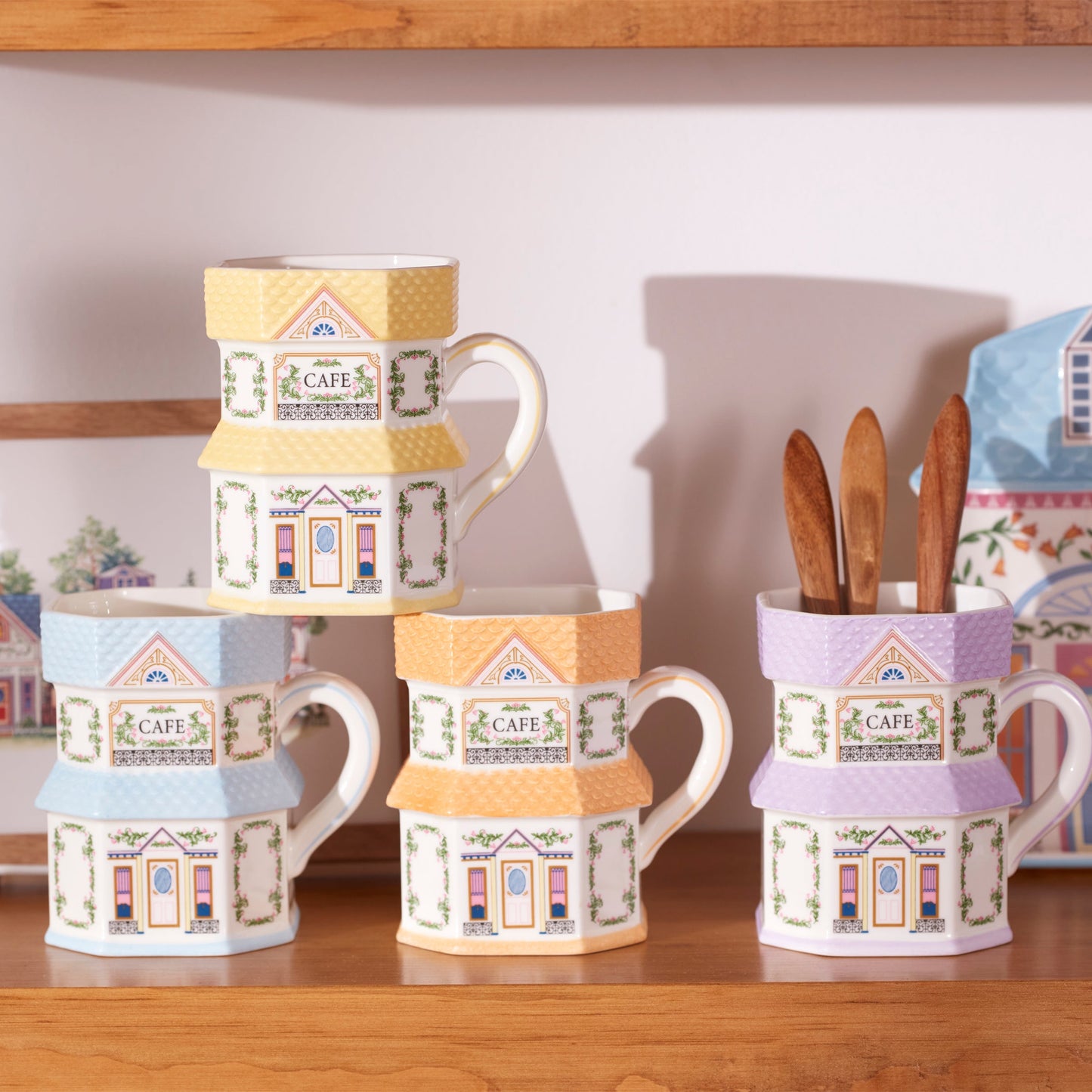 Lenox Spice Village Mugs, Set of 4