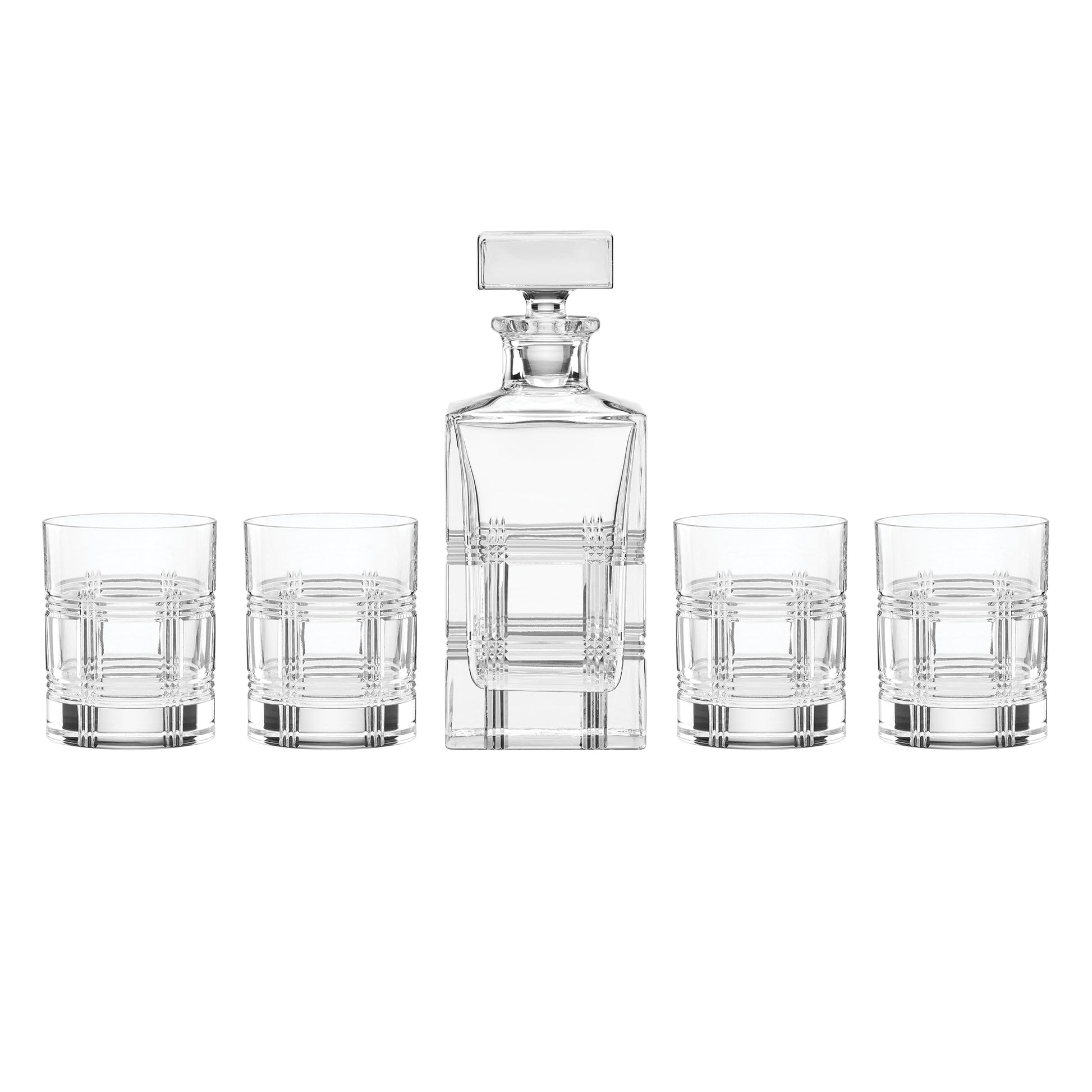 Hudson Crystal 5-Piece Whiskey Set