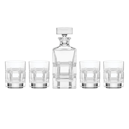 Hudson Crystal 5-Piece Whiskey Set