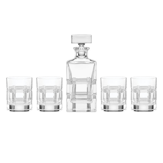 Hudson Crystal 5-Piece Whiskey Set