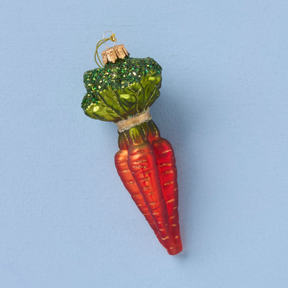 Retro Blown Glass Carrot Ornament