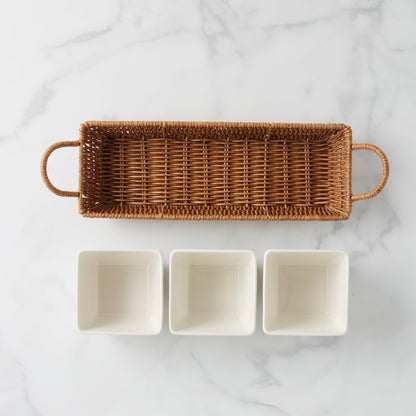 Willow & White, 4-Piece Serving Set