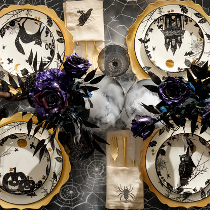Haunted Halloween Accent Plates, Set of 4
