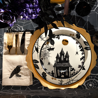Haunted Halloween Dinner Plates, Set of 4