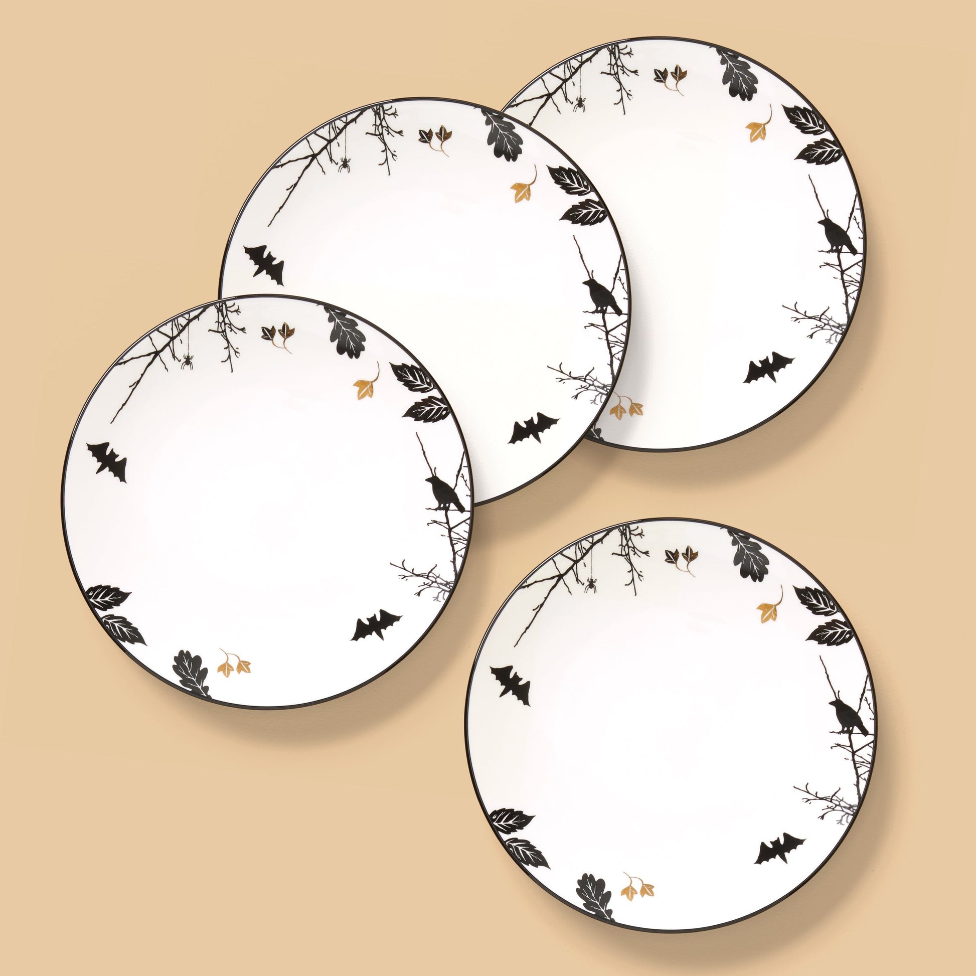 Haunted Halloween Dinner Plates, Set of 4