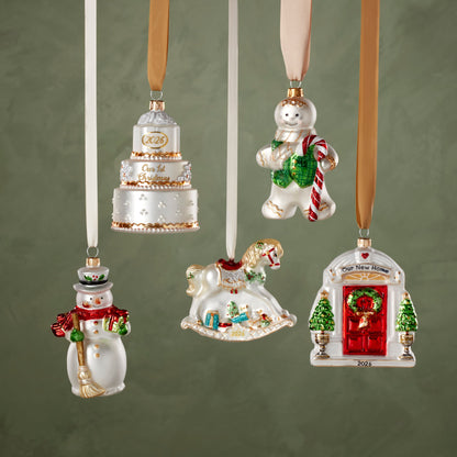 2026 Blown Glass Baby's 1st Christmas Rocking Horse Ornament