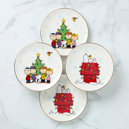 Peanuts Gang Accent Plates, Set of 4, Assorted