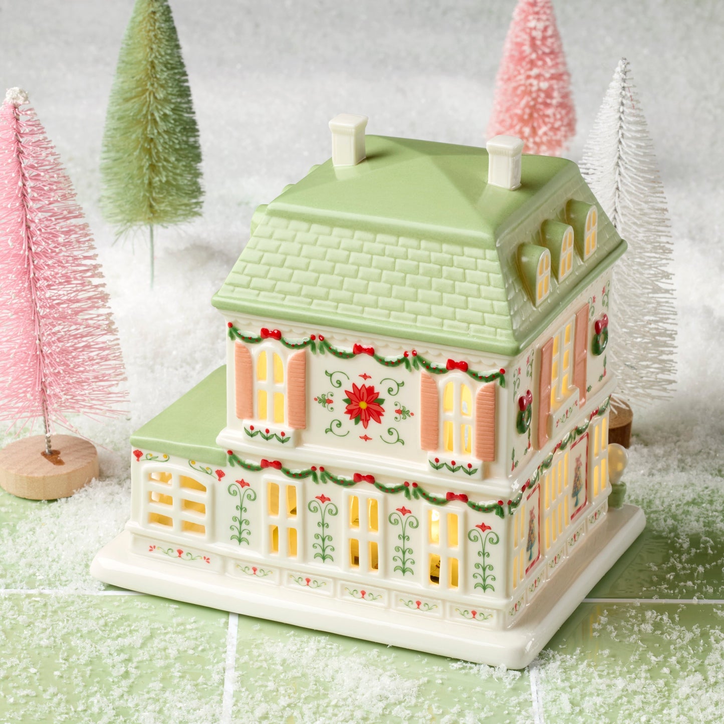 Lenox Holiday Village Sweet Shop Lit Figurine
