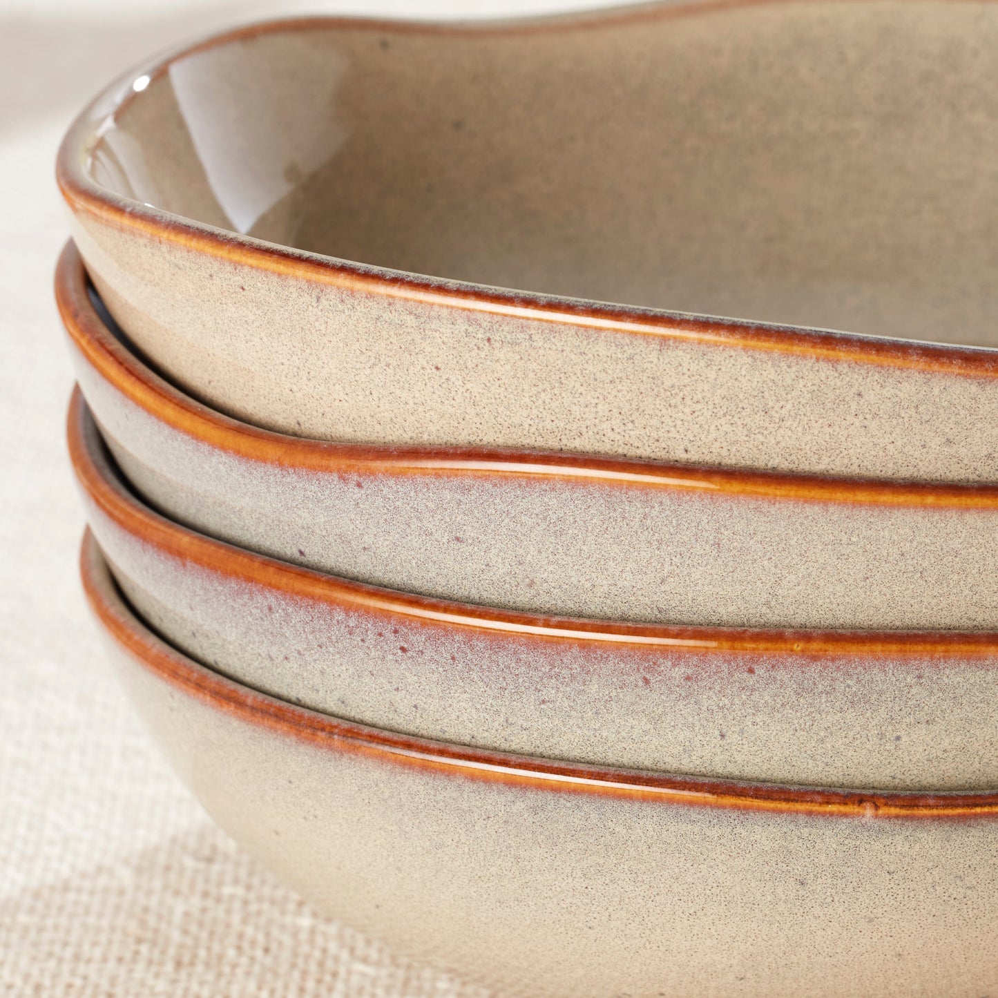 Organic Shades Oatmeal Pasta Bowls, Set of 4