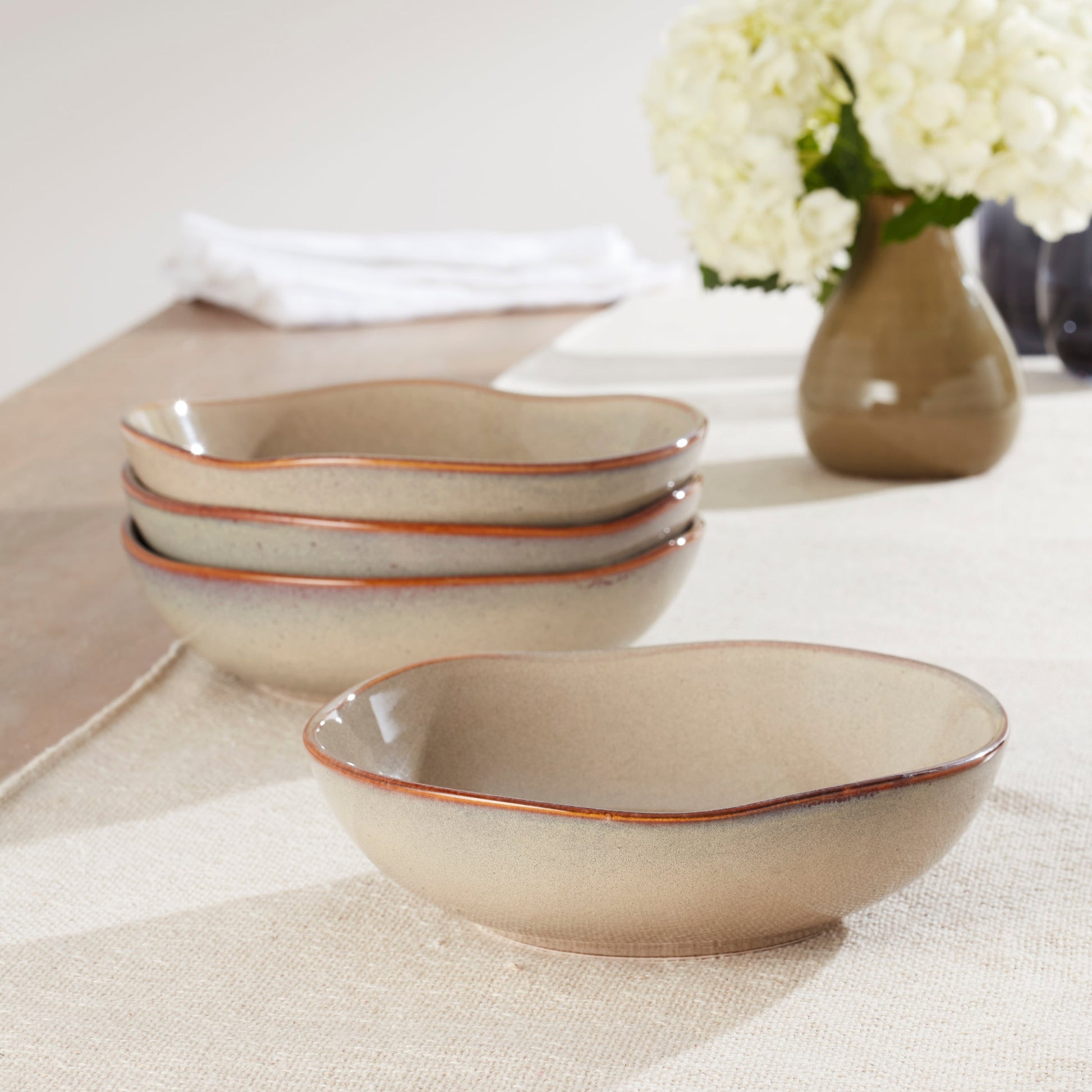 Organic Shades Oatmeal Pasta Bowls, Set of 4