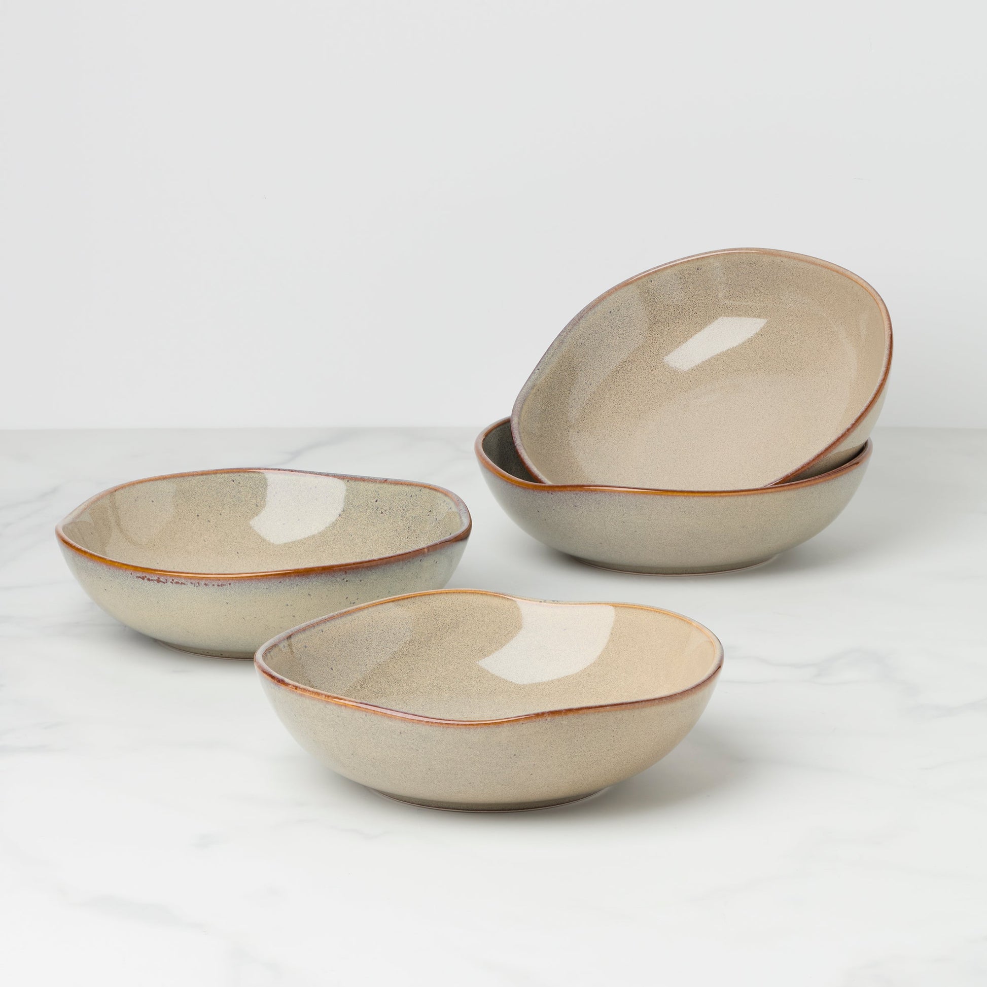 Organic Shades Oatmeal Pasta Bowls, Set of 4