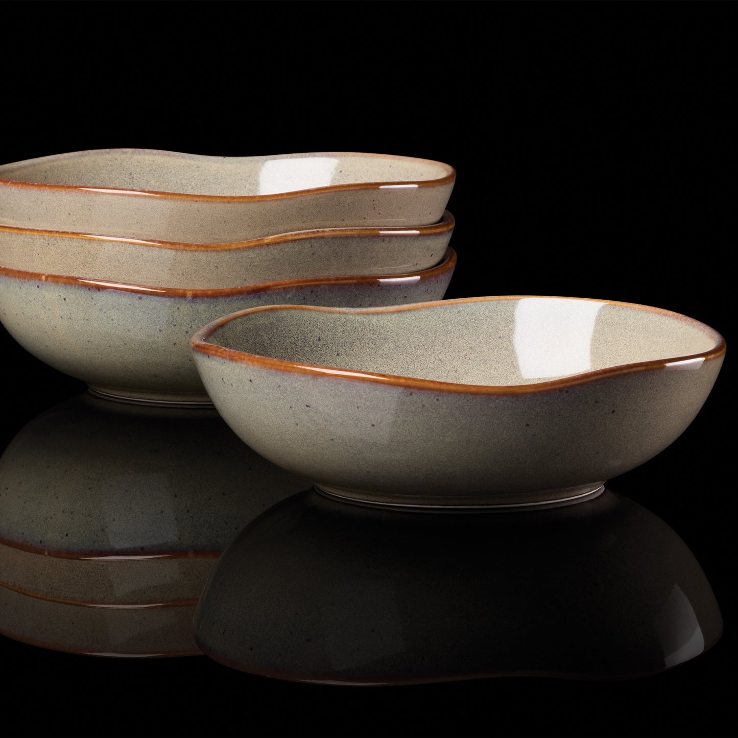 Organic Shades Oatmeal Pasta Bowls, Set of 4