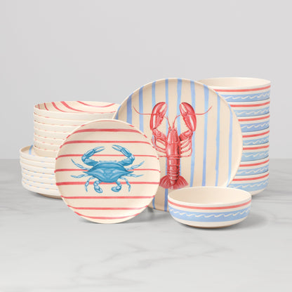 24 Seven Melamine Wharfside 24-Piece Dinnerware Set