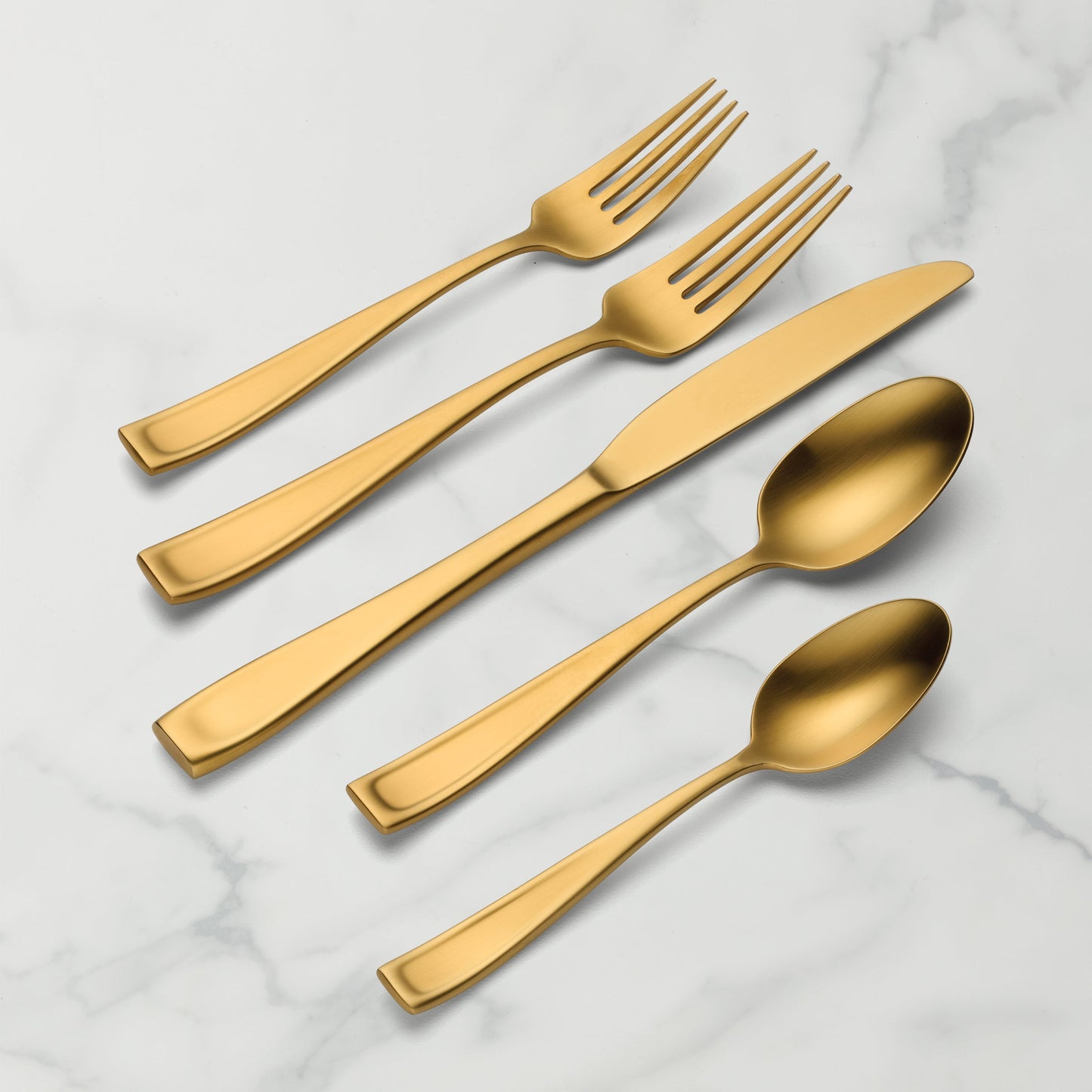 Moda Gold Satin 20-Piece Flatware Set