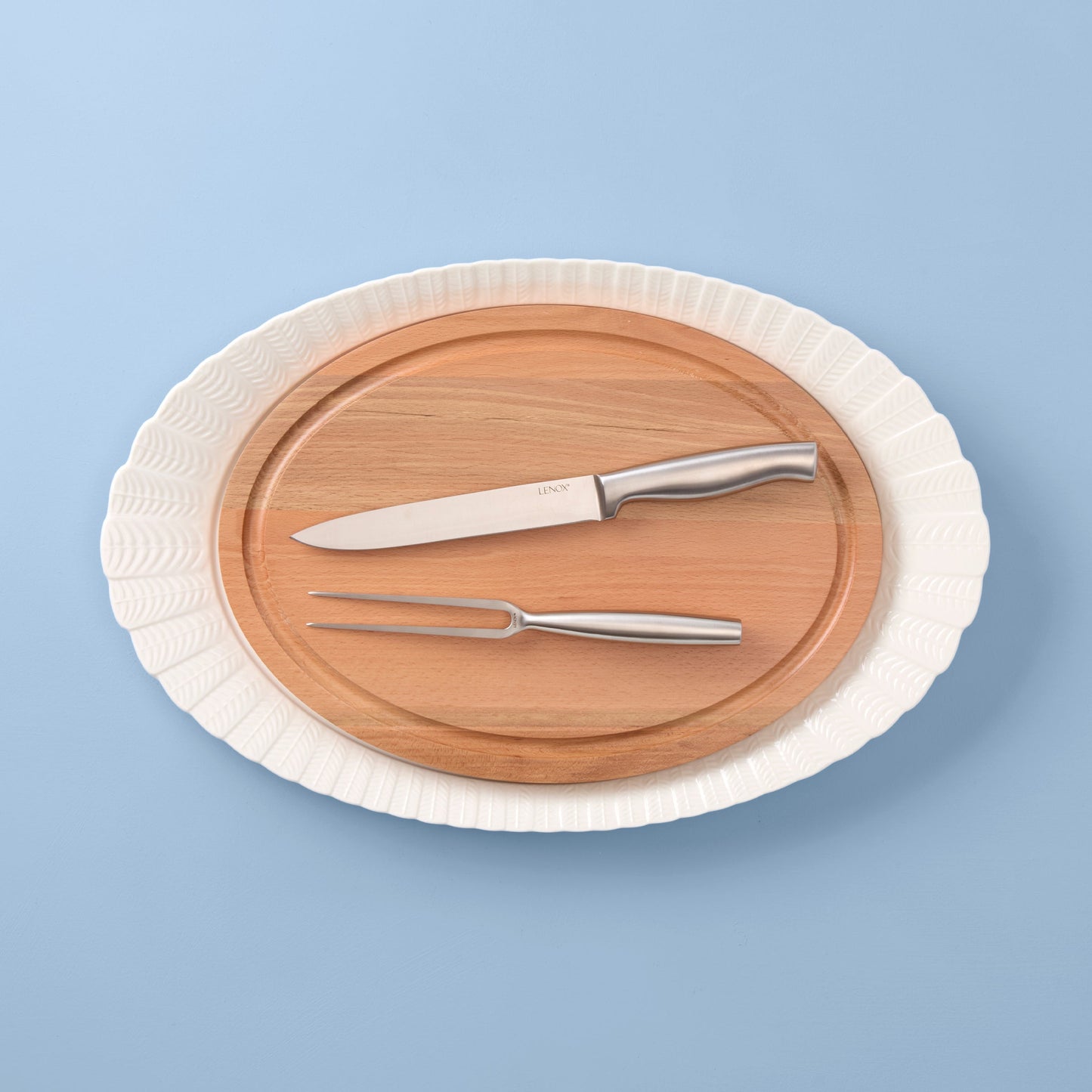 Harvest 4-Piece Turkey Platter & Carving Set