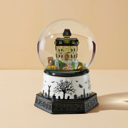 Haunted Village Lit Water Globe
