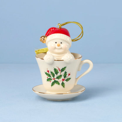 Coffee Tea & Me Snowman Ornament