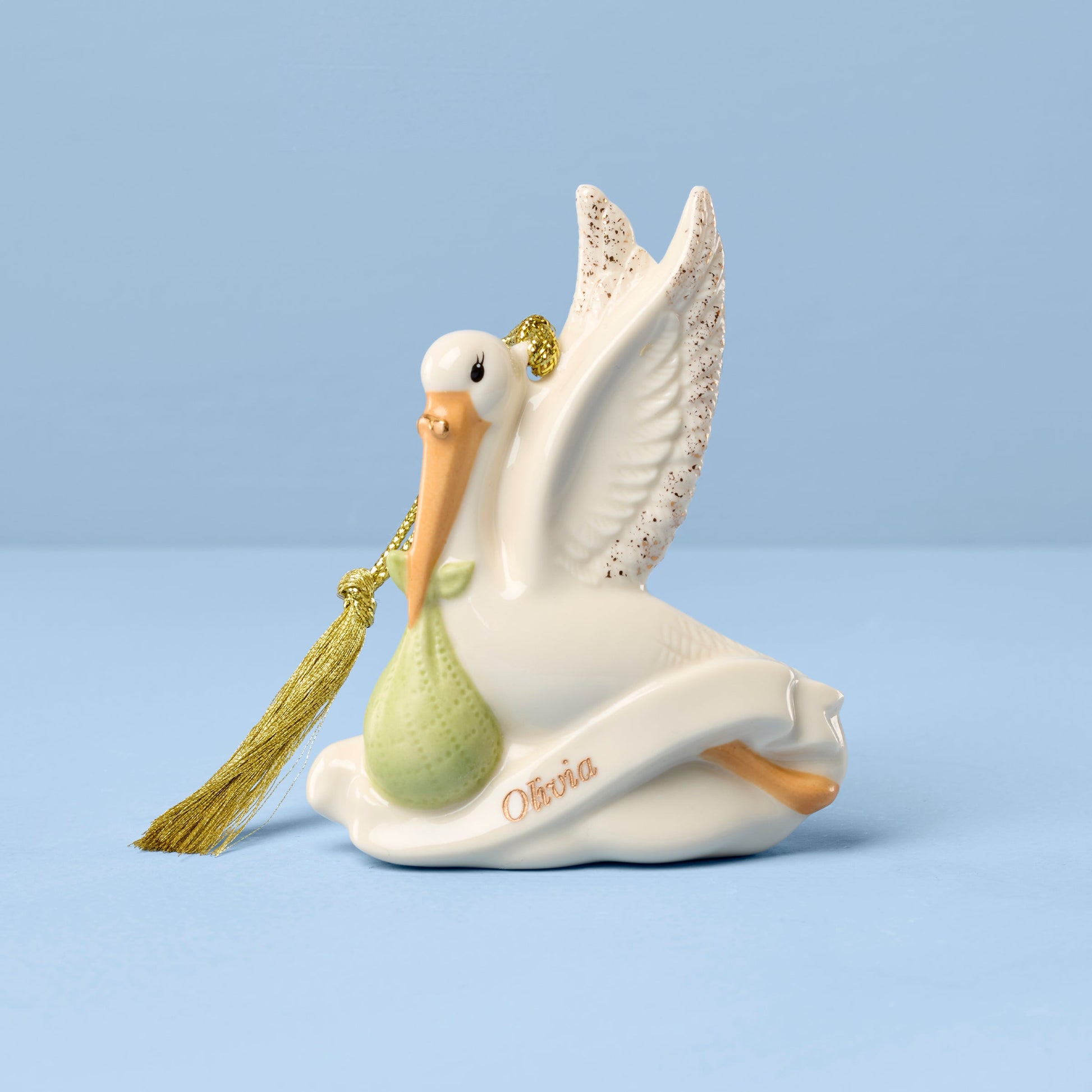 Personalized We're Expecting Stork Ornament