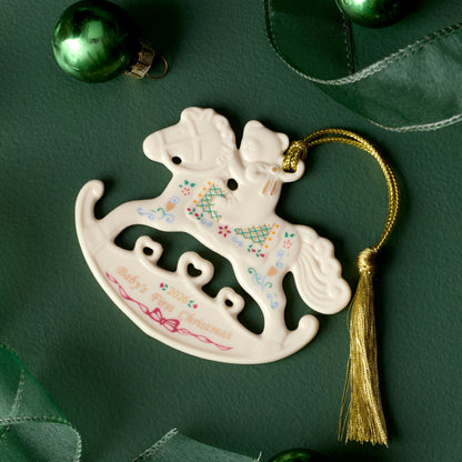 2026 Baby's 1st Christmas Rocking Horse Ornament