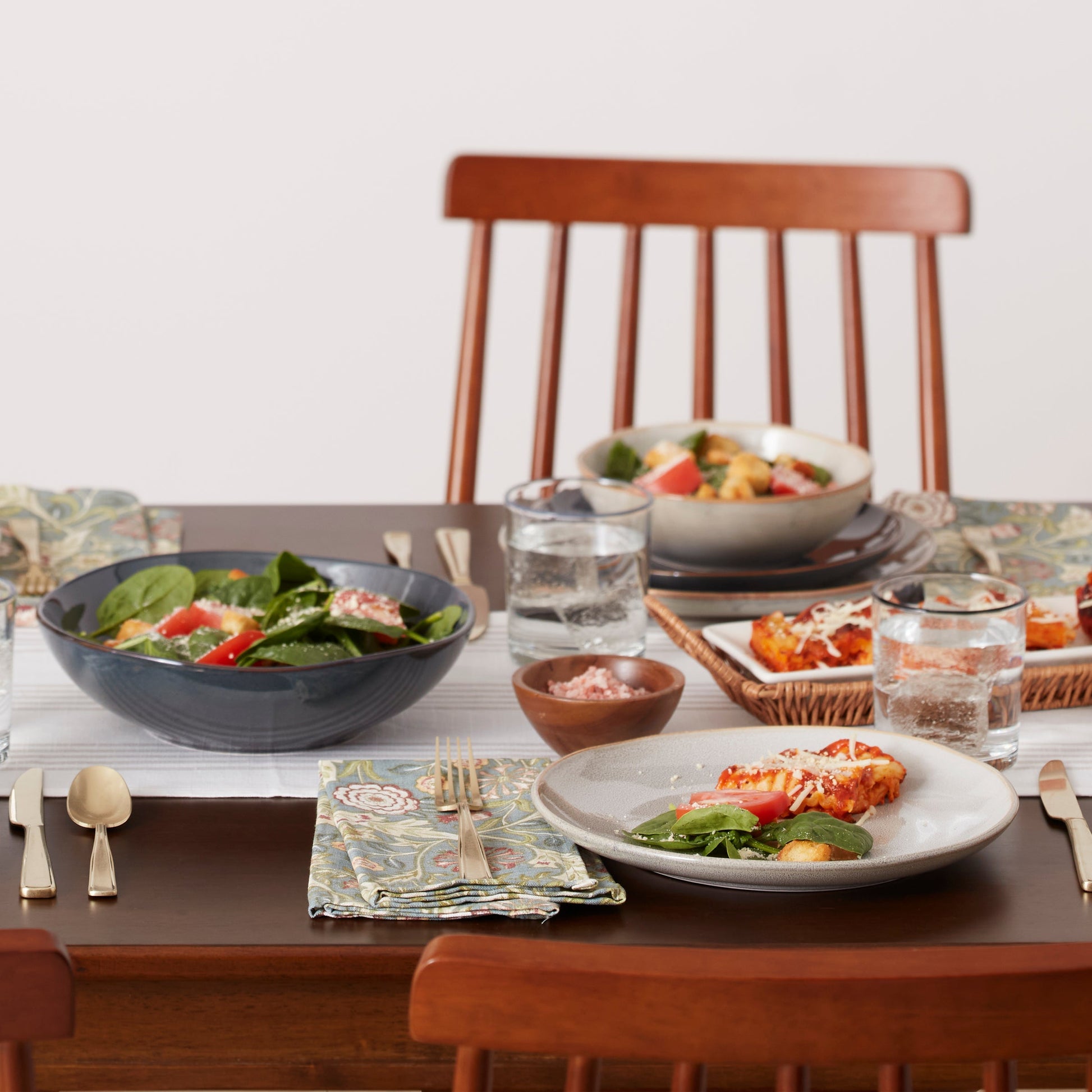 Organic Shades Gray Pasta Bowls, Set of 4