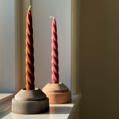 Hoff Raw Grey Candleholder
