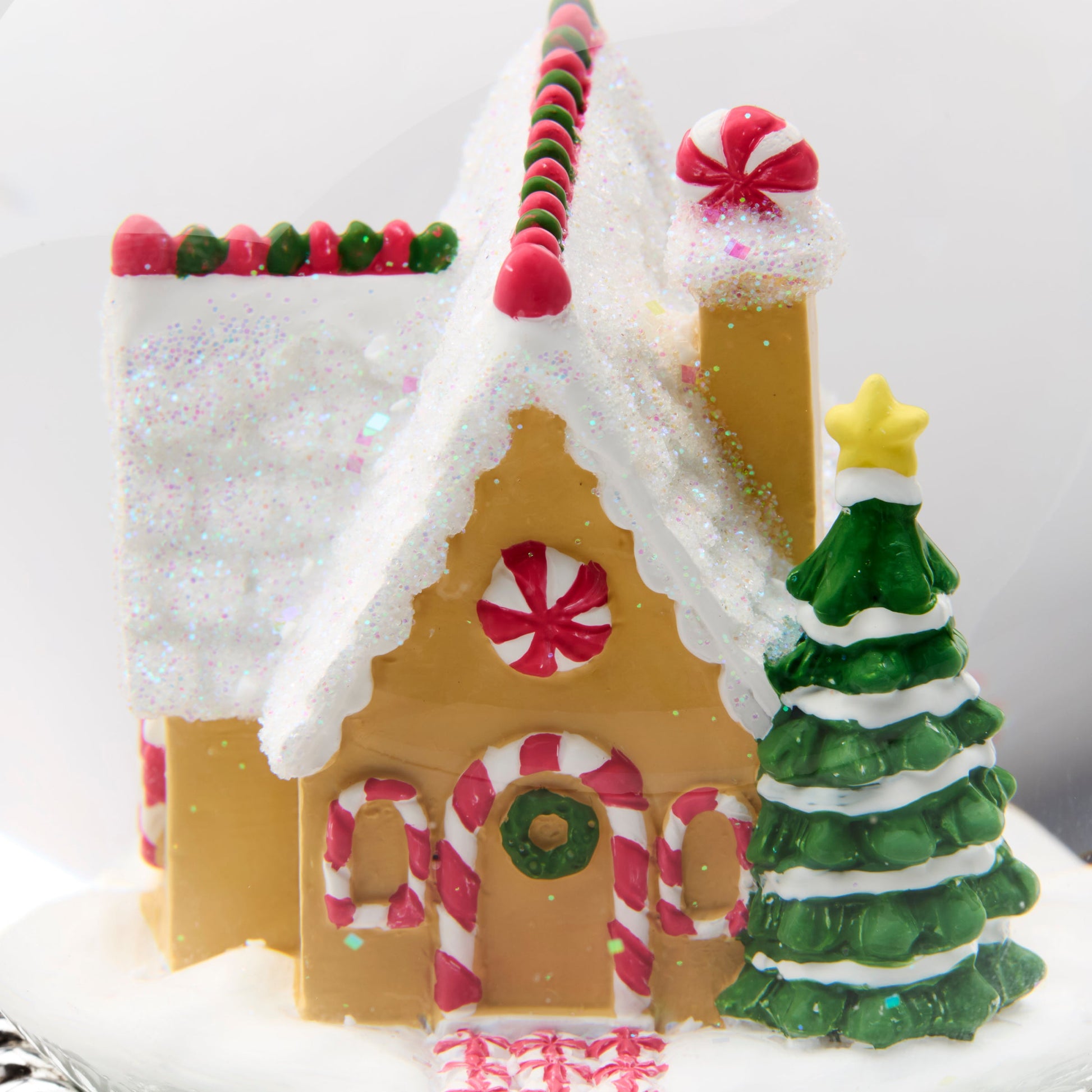 Winter Traditions Gingerbread House Musical Snow Globe
