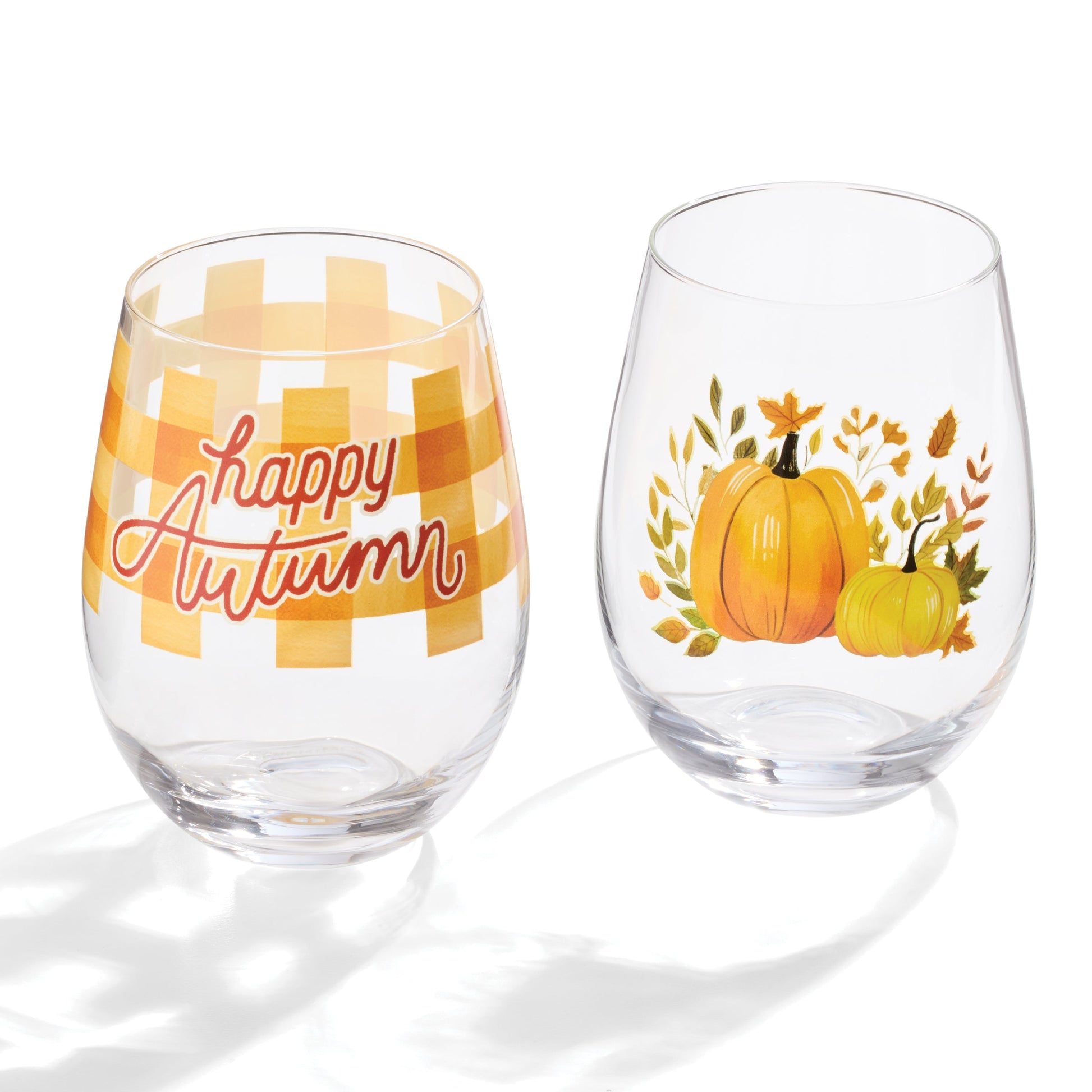 Harvest Stemless Wine, Set of 2