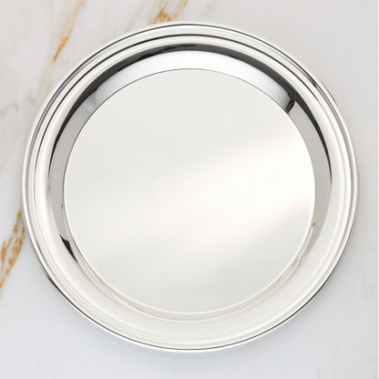 Derby Silverplate Round Tray