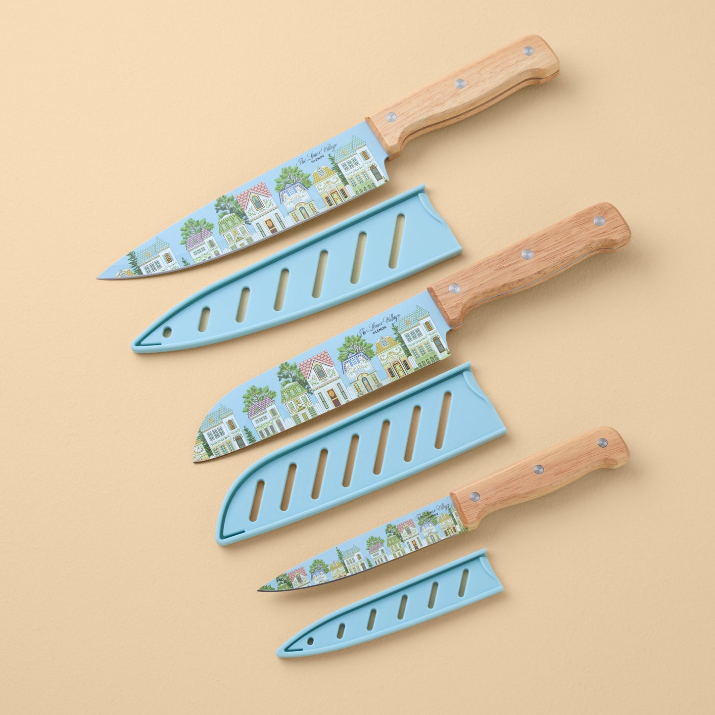 Lenox Spice Village 3-Piece Cutlery Set with Blade Guards