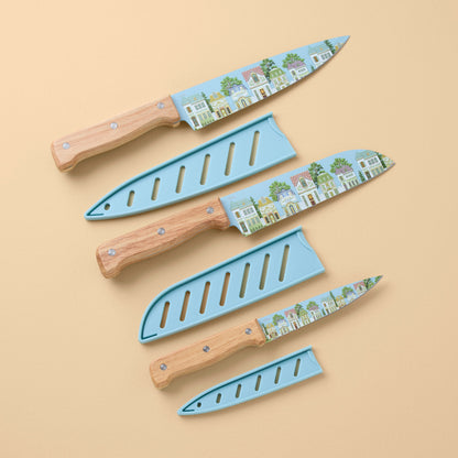 Lenox Spice Village 3-Piece Cutlery Set with Blade Guards